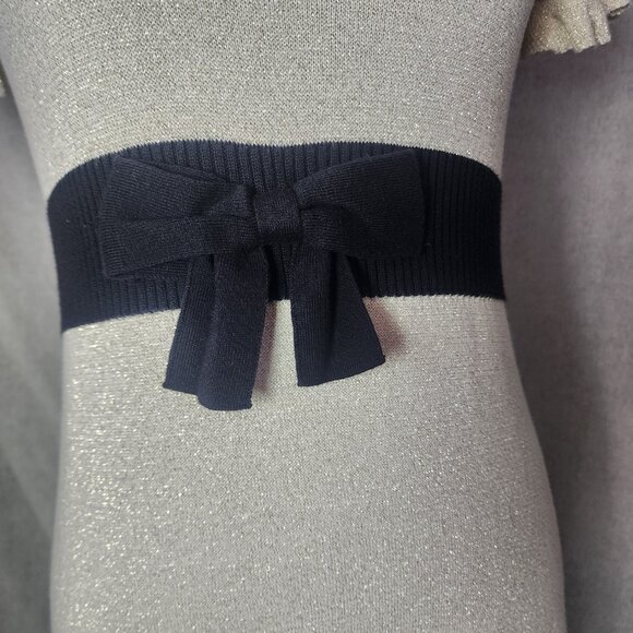 Lilly Pulitzer Rita Ruffled Sweater Dress HOLIDAY GOLD Sparkle Girls XL - Picture 2 of 12